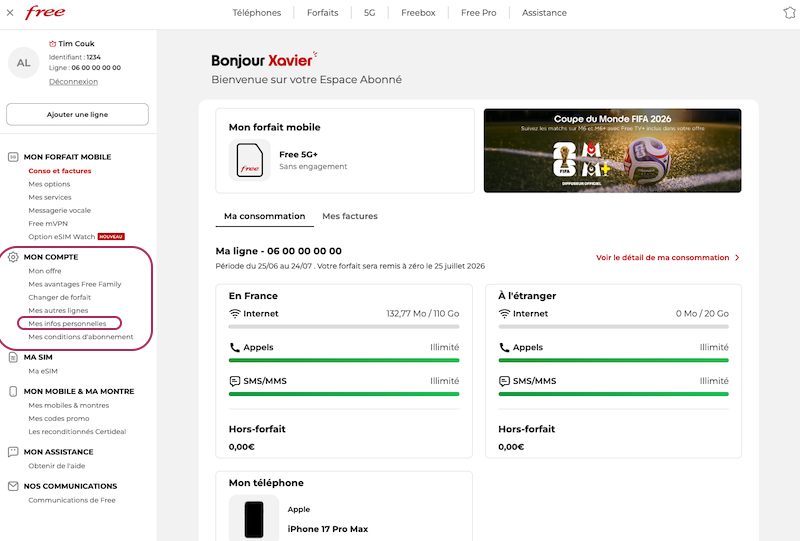 1. Tuto comment trouver code puk Free Mobile