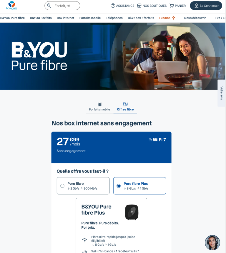 Augmentation des prix : la fibre B&You grimpe de 16,7 %