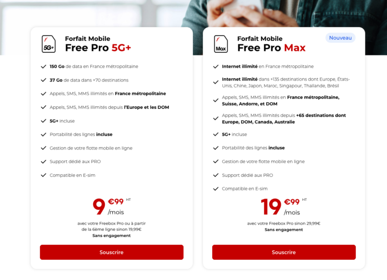 Free Pro Max passe à 19,99 € HT pour les abonnés Freebox Pro